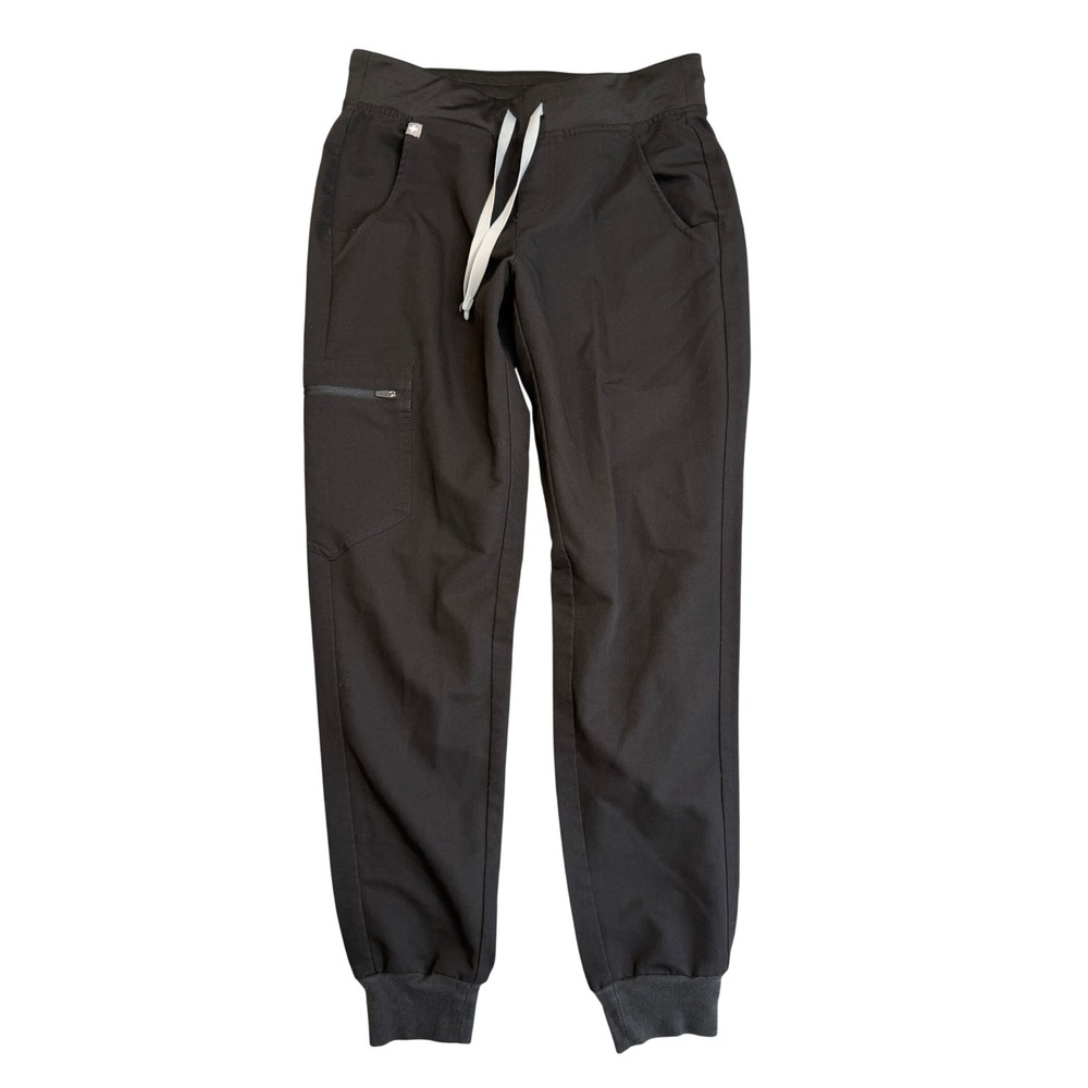 Figs Technical Collection‎ Zamora Jogger Scrub Pants Womens XS Black Pocket EUC